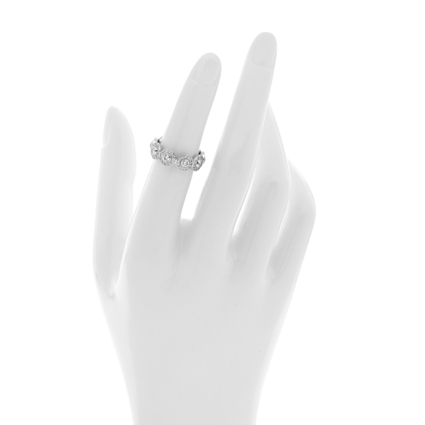 Platinum Diamond Circlet Band Ring 49 5