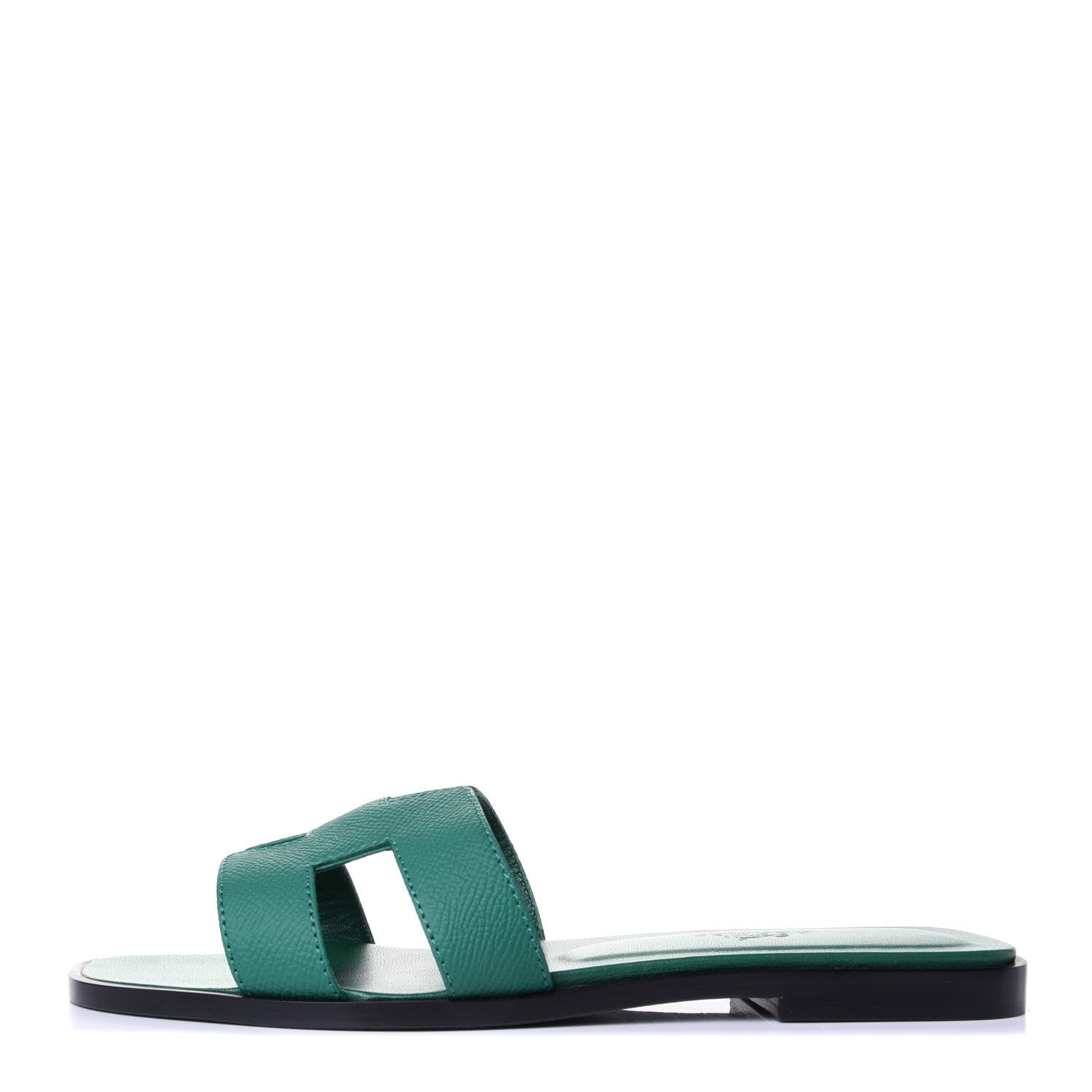 Hermes Epsom Oran Sandals 35.5 Vert Emeraude 1 of 5