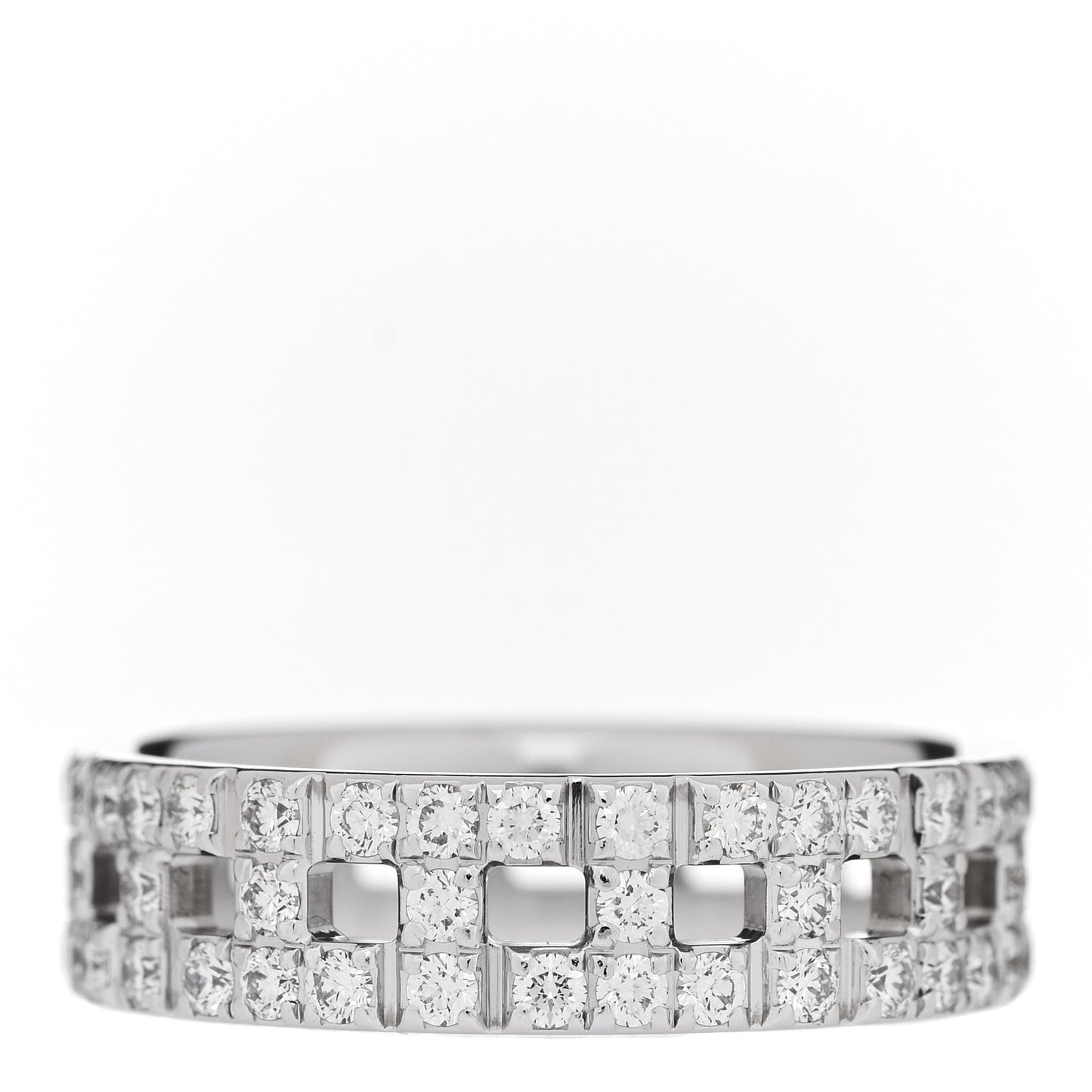 18K White Gold Diamond T True Wide Ring 56 7.75