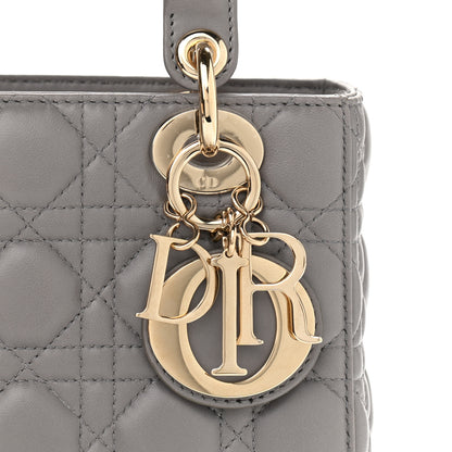 Christian Dior Lambskin Cannage Small Lady Dior Grey 8 of 11