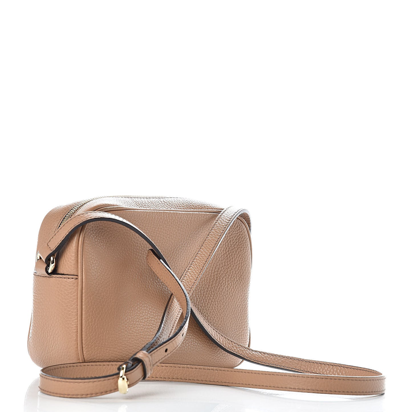 Pebbled Calfskin Small Soho Disco Bag Rose Beige