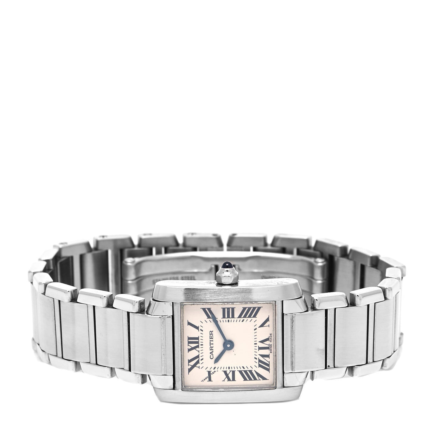 Stainless Steel 20mm Tank Francaise Quartz Watch