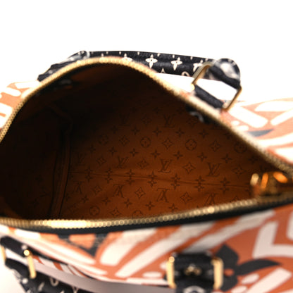 Louis Vuitton Monogram Giant Crafty Speedy Bandouliere 25 Creme Caramel 5 of 8