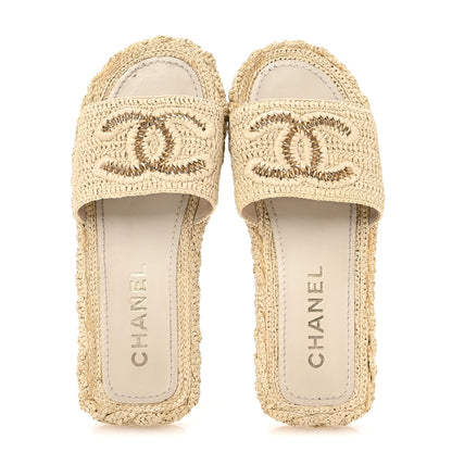 Chanel Braided Cord CC Mules 40 Light Beige 2 of 12