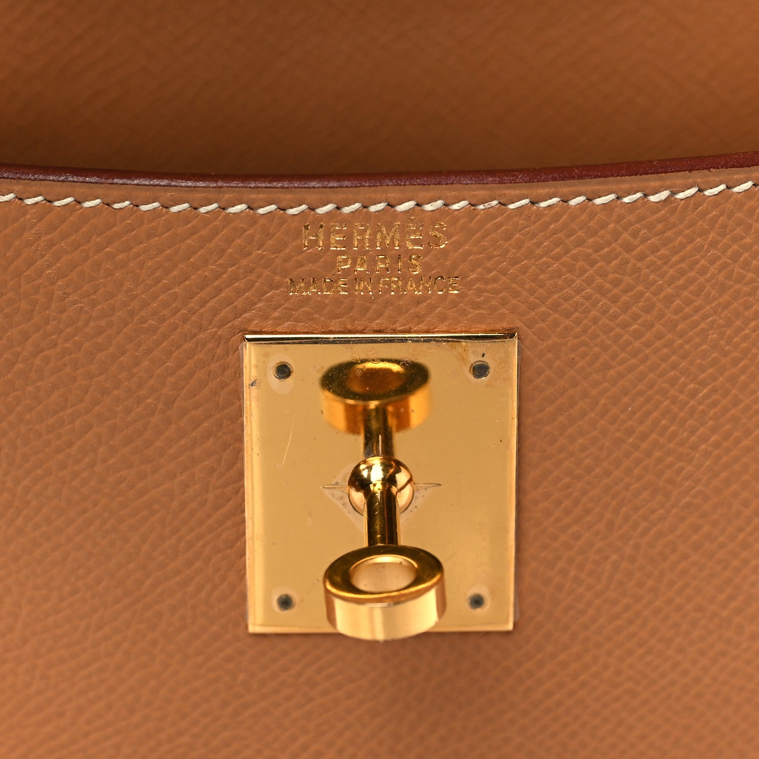 Hermes Courchevel Kelly Retourne 32 Naturelle 6 of 10