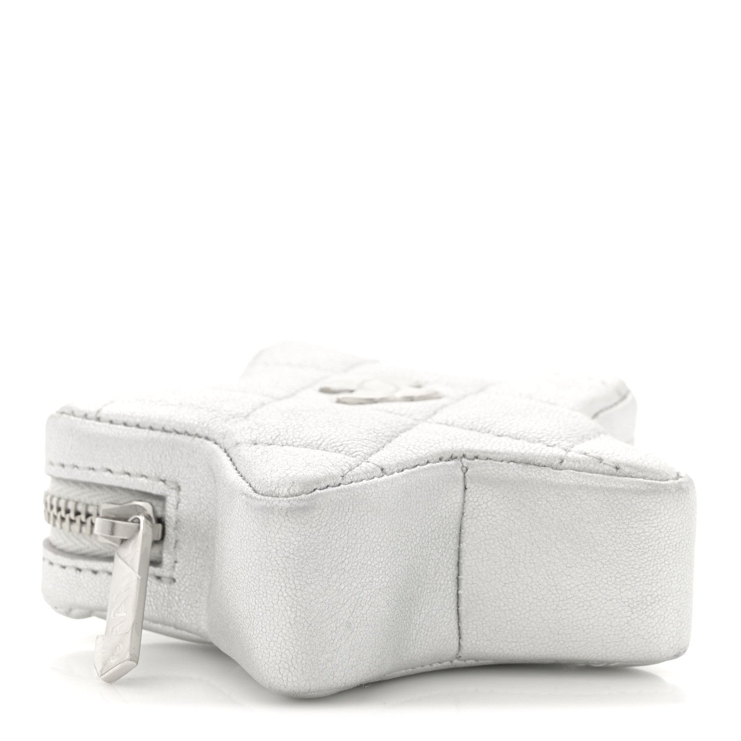 Chanel Metallic Lambskin Walk Of Fame Star Clip On Coin Purse Silver 4 of 7