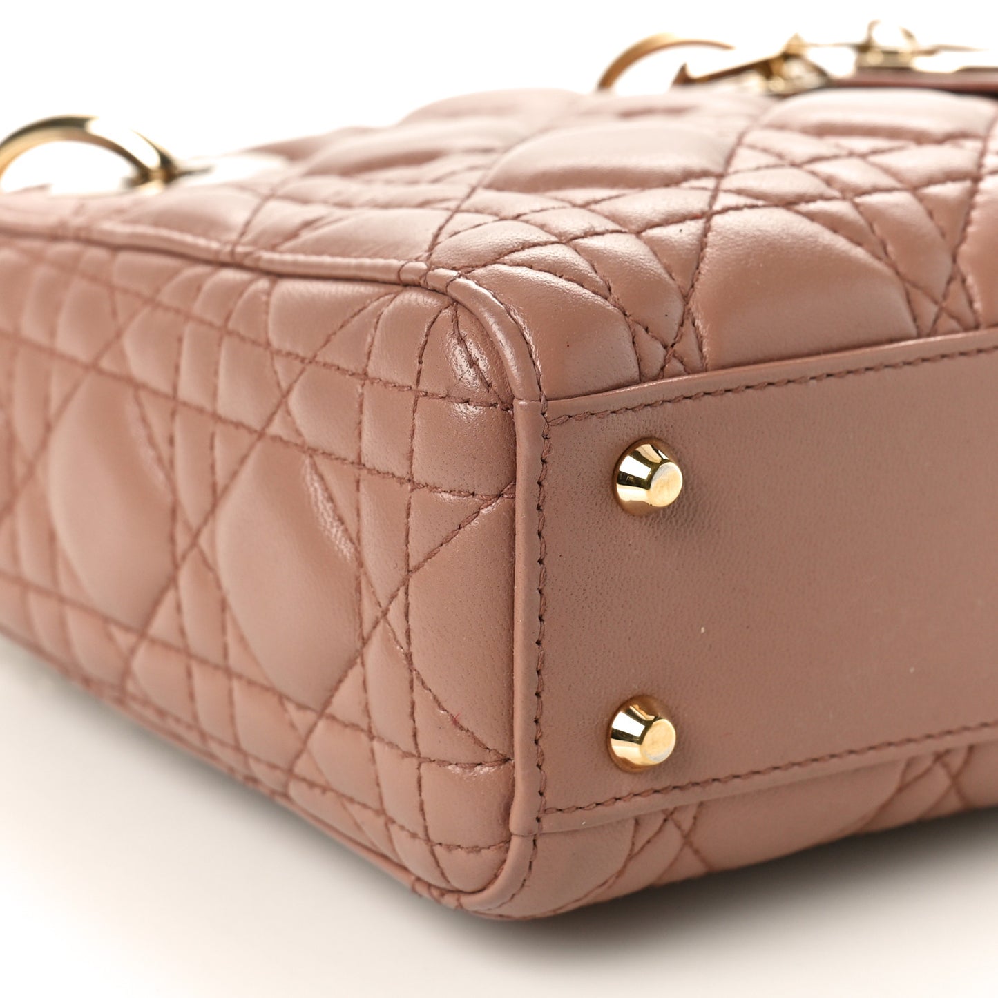 Lambskin Cannage Mini Lady Dior Blush