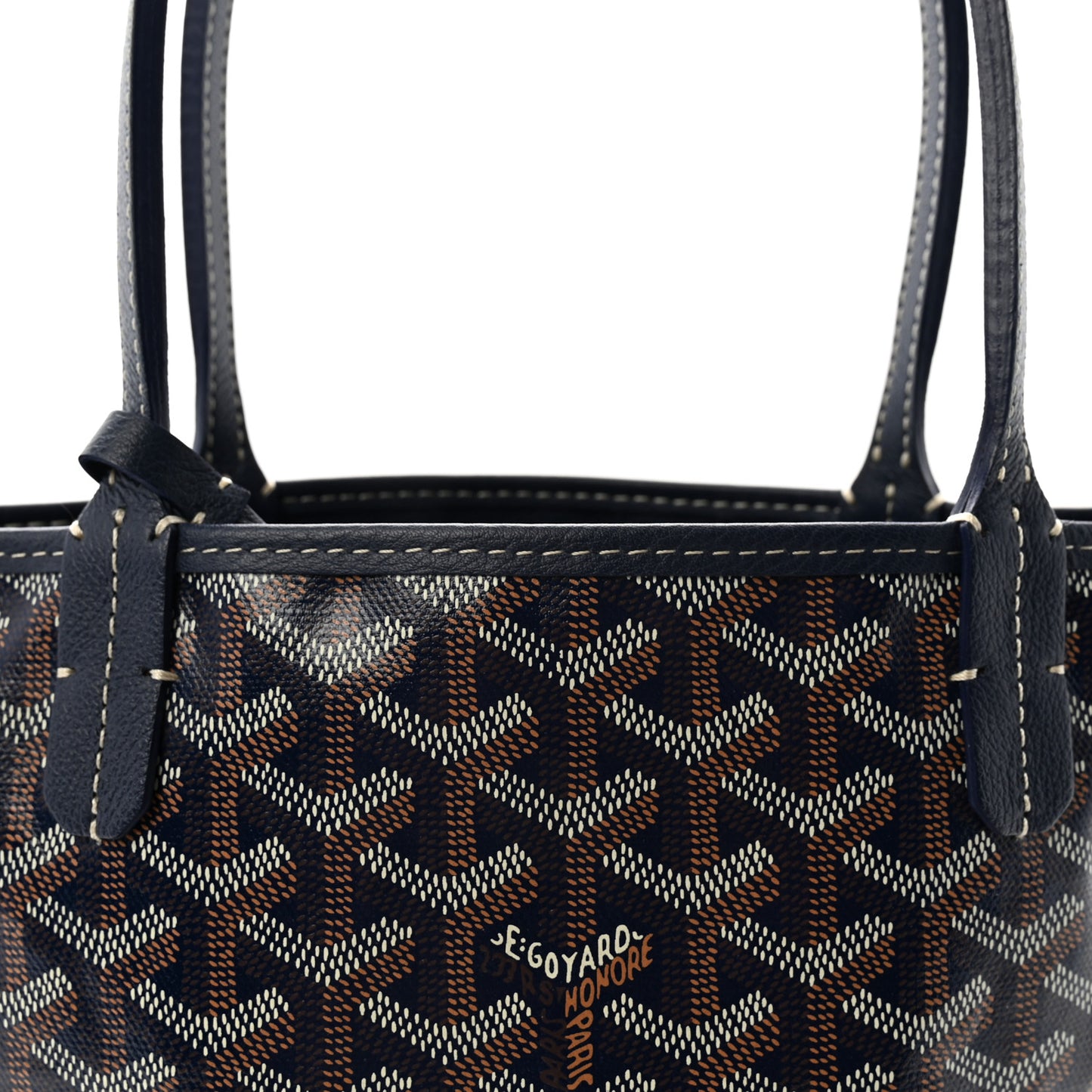 Goyardine Reversible Mini Anjou Navy