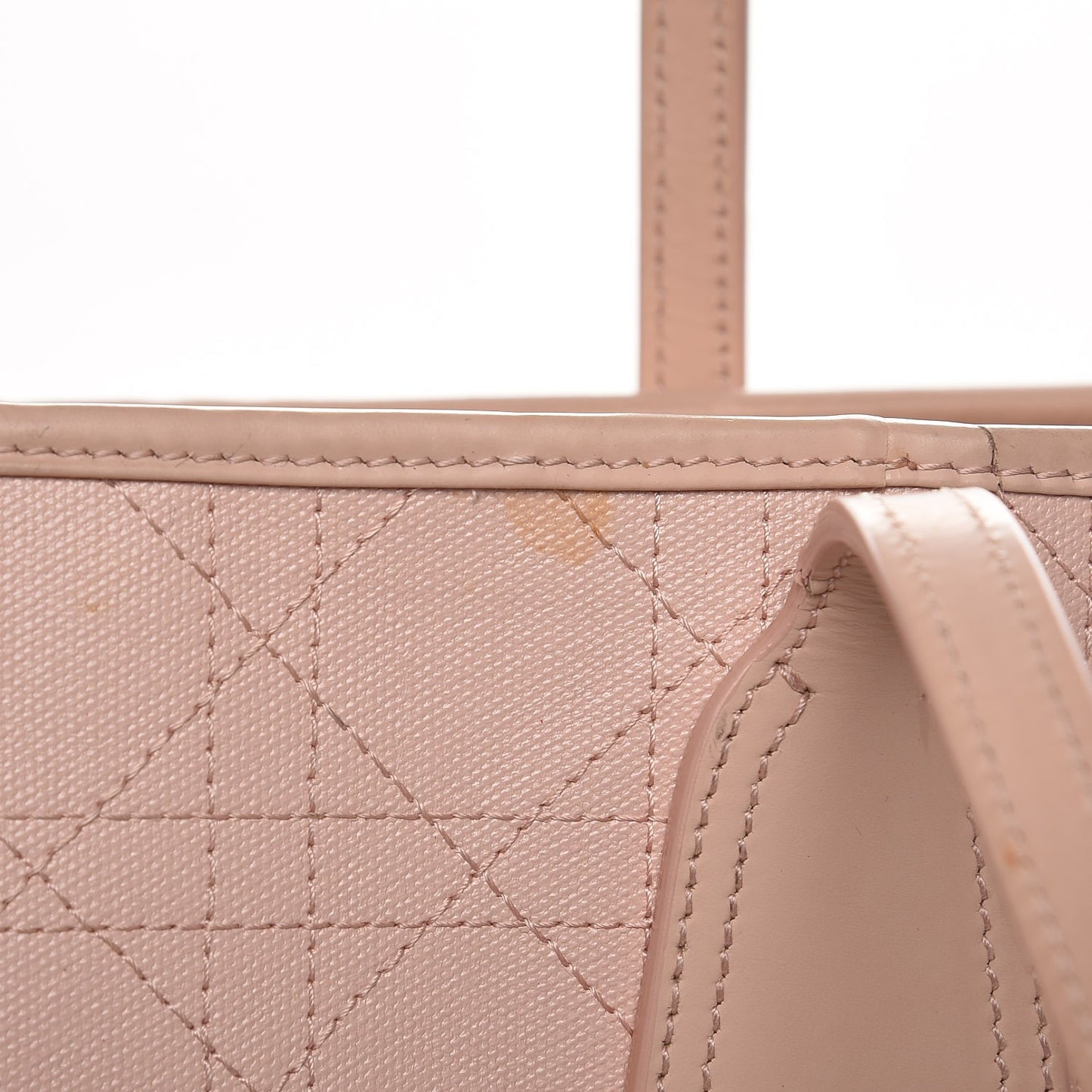 Coated Canvas Cannage Panarea Shopping Tote Rosato