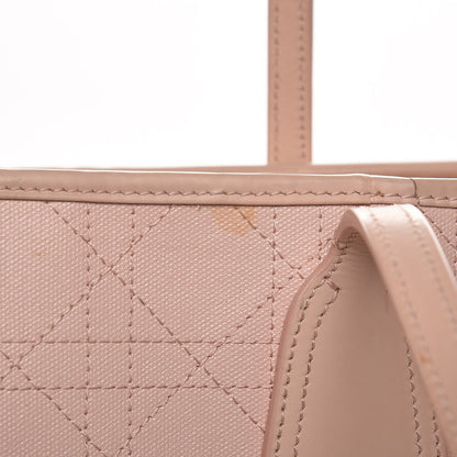 Christian Dior Coated Canvas Cannage Panarea Shopping Tote Rosato 9 of 17