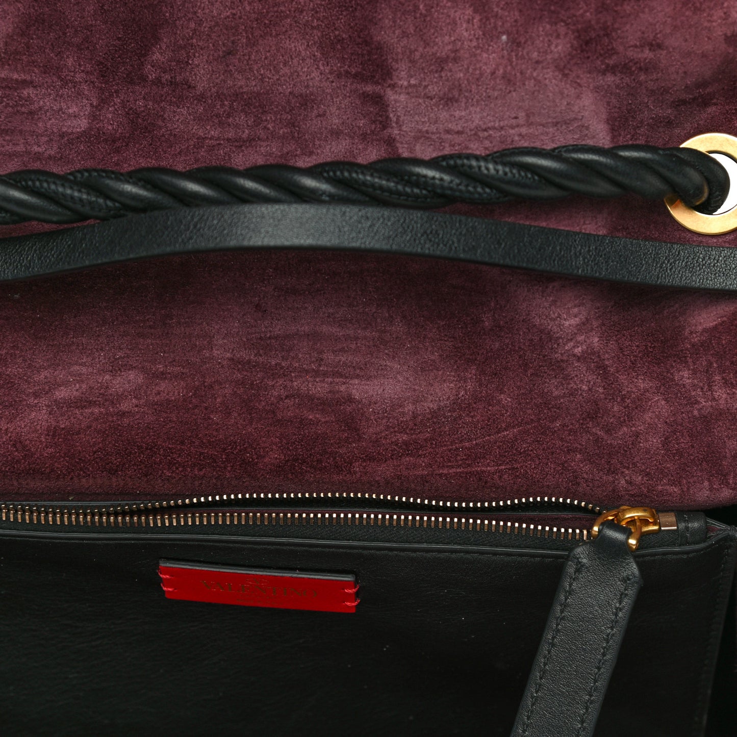 Calfskin The Rope Crossbody Bag Black