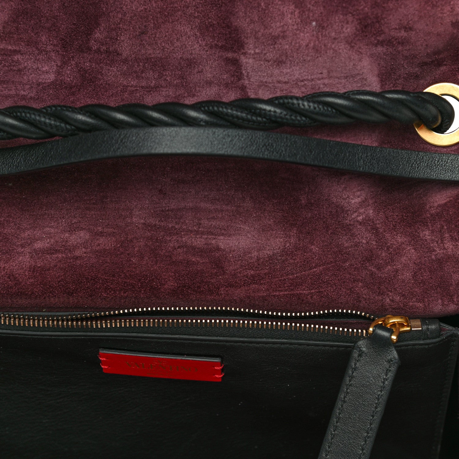 Valentino Garavani Calfskin The Rope Crossbody Bag Black 19 of 42