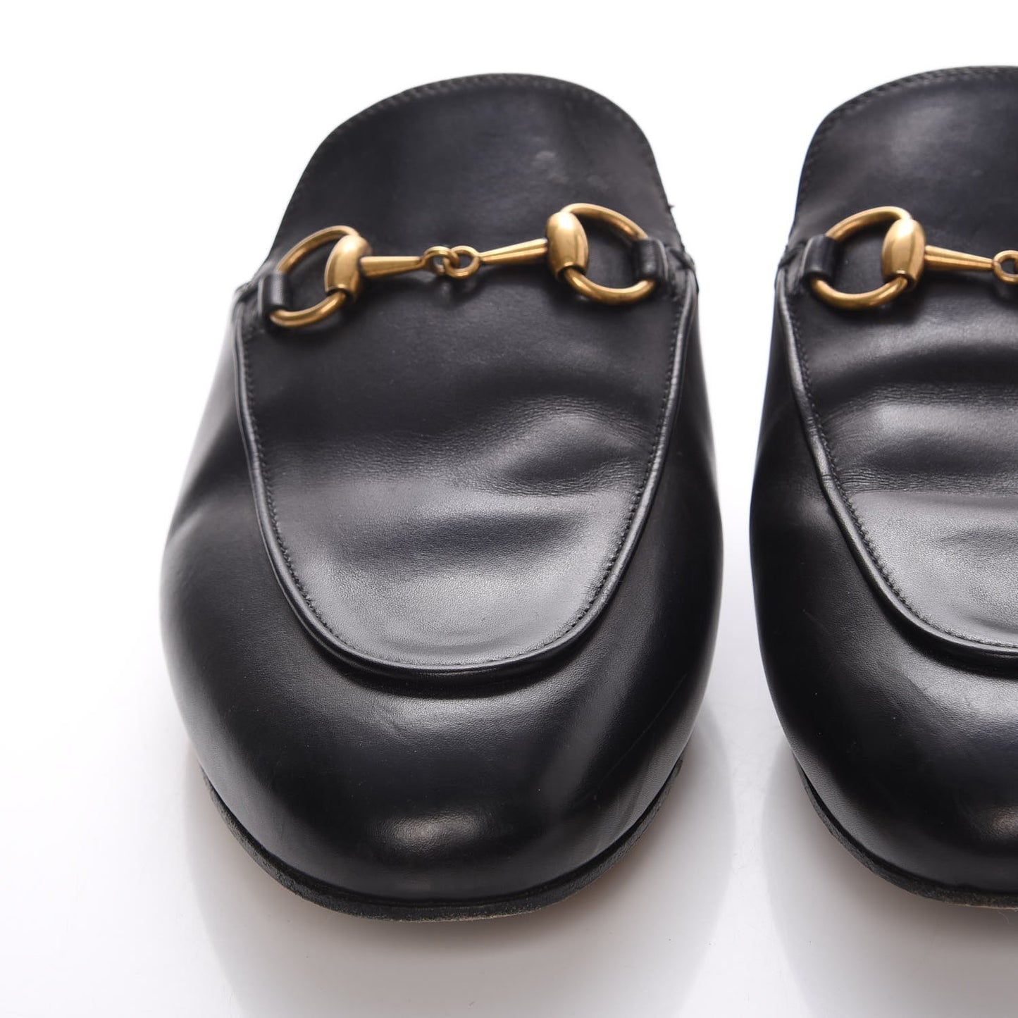 Calfskin Womens Princetown Slippers 36 Black