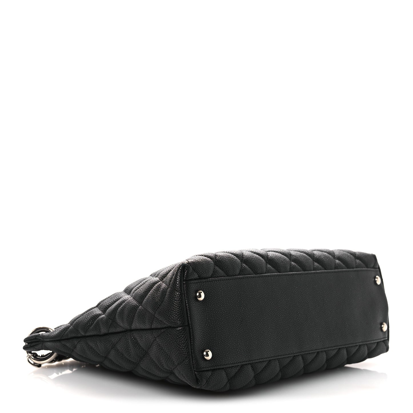 Caviar Quilted Easy Zip Tote Black