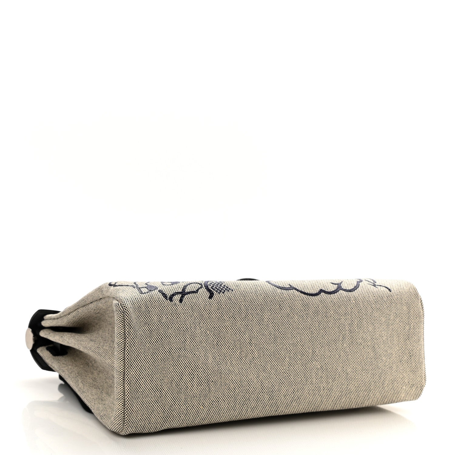 Hermes Vache Hunter Toile H Pegase Pop Herbag Zip Retourne 31 PM Bleu Indigo Ecru Black 5 of 11