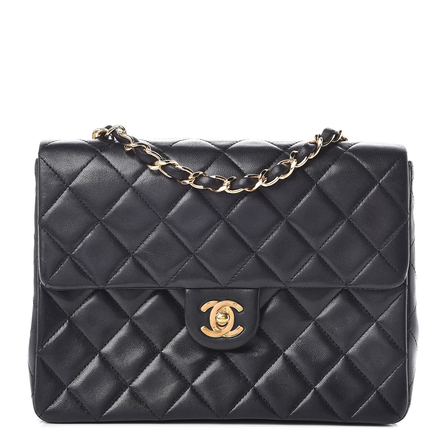 Chanel Lambskin Quilted Mini Square Flap Black 1 of 11