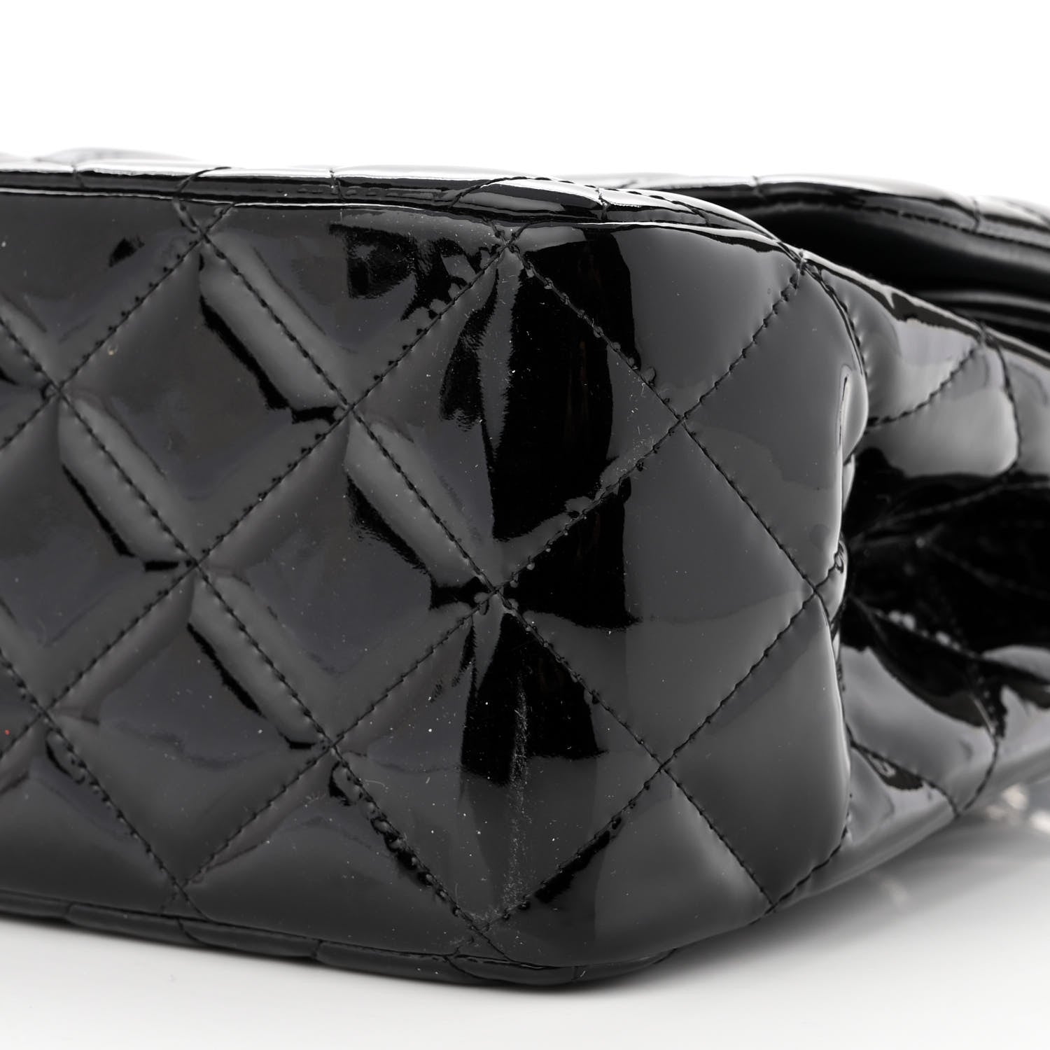 Chanel Patent Quilted Jumbo Double Flap Black 10 of 10
