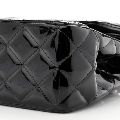 Chanel Patent Quilted Jumbo Double Flap Black 10 of 10