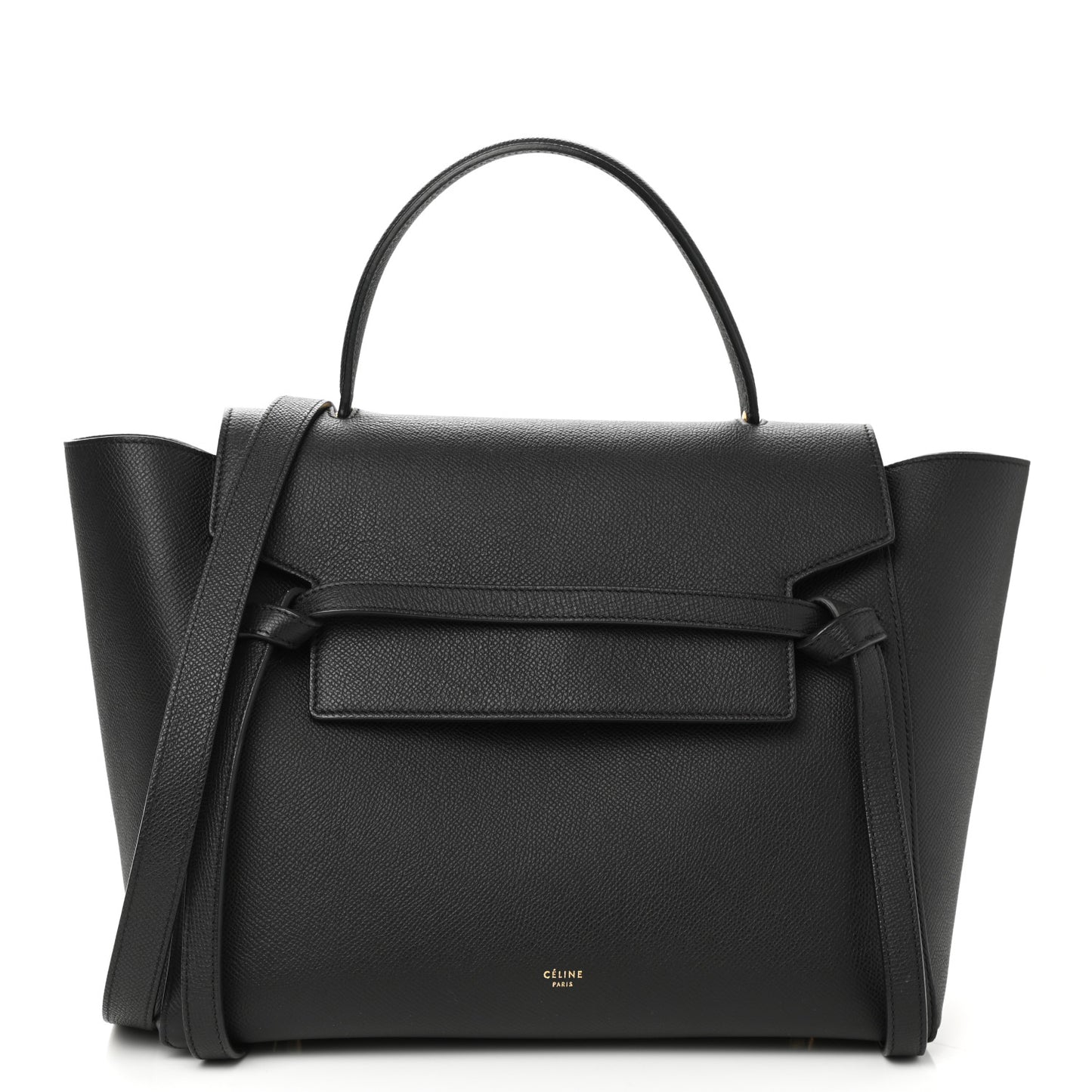 Grained Calfskin Mini Belt Bag Black