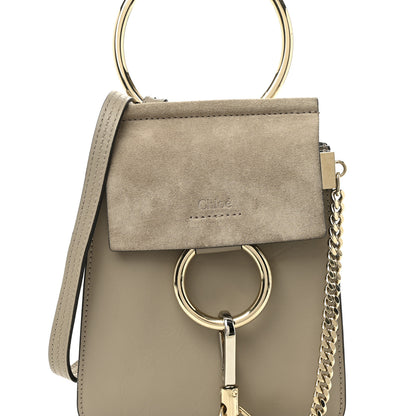 Chloe Suede Calfskin Mini Faye Bracelet Bag Motty Grey 7 of 9