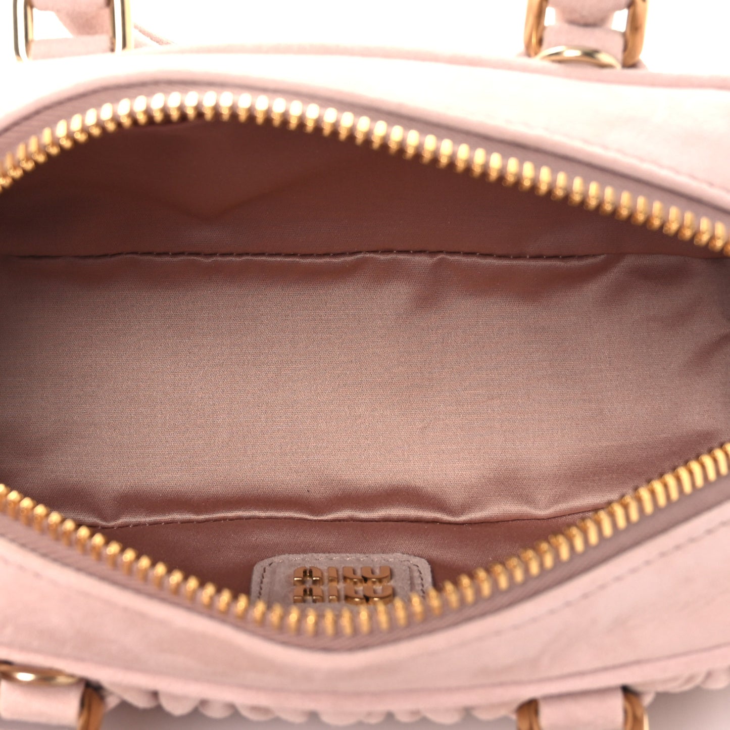 Suede Matelasse Regular Arcadie Top Handle Bag Pesco