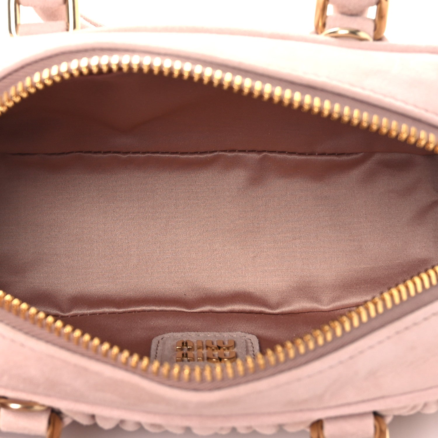 Miu Miu Suede Matelasse Regular Arcadie Top Handle Bag Pesco 5 of 11