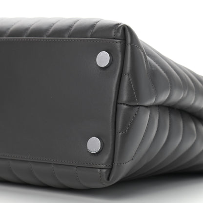 Saint Laurent Calfskin Y Quilted Monogram Large Loulou Shopper Storm 11 of 13