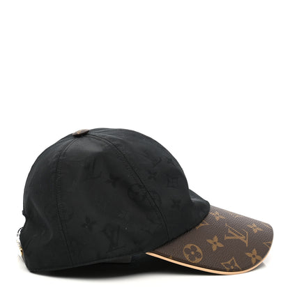 Louis Vuitton Polyester Silk Monogram LV Get Ready Cap M Black 5 of 9