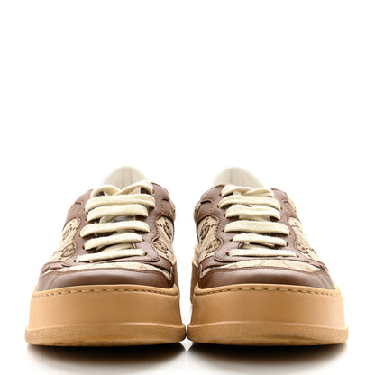Gucci Calfskin GG Monogram Womens Platform 55mm Sneakers 36.5 Hezelnut Beige Ebony Mystic White 2 of 10