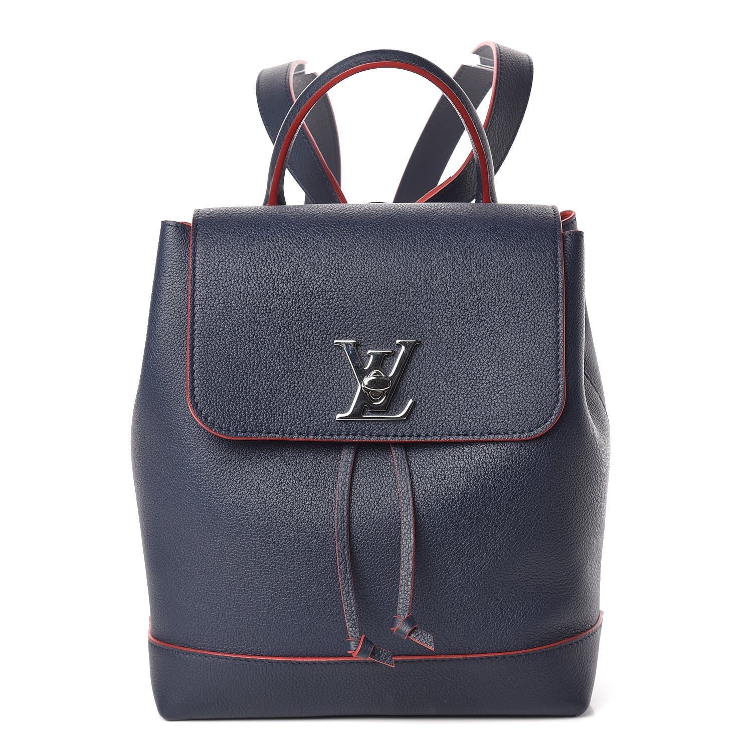 Louis Vuitton Soft Calfskin Lockme Backpack Marine Rouge 1 of 13