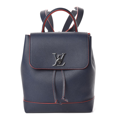 Louis Vuitton Soft Calfskin Lockme Backpack Marine Rouge 1 of 13