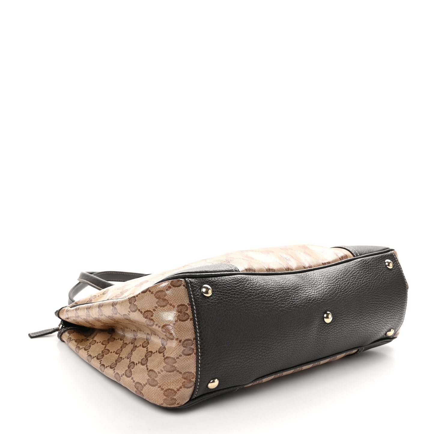 Crystal Monogram Medium Princy Tote Dark Brown