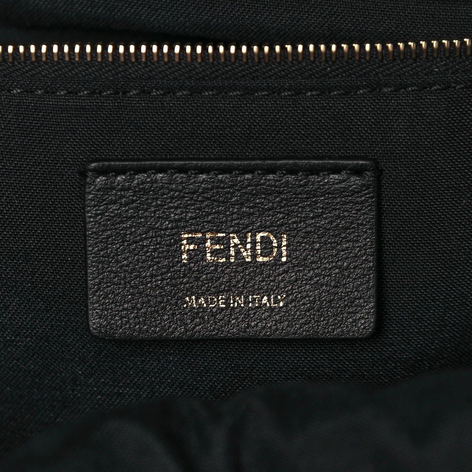 Fendi Vitello Bi-Color FF 1974 Embossed Mini Backpack Maya Black 6 of 17