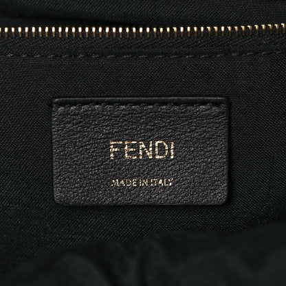 Fendi Vitello Bi-Color FF 1974 Embossed Mini Backpack Maya Black 6 of 17