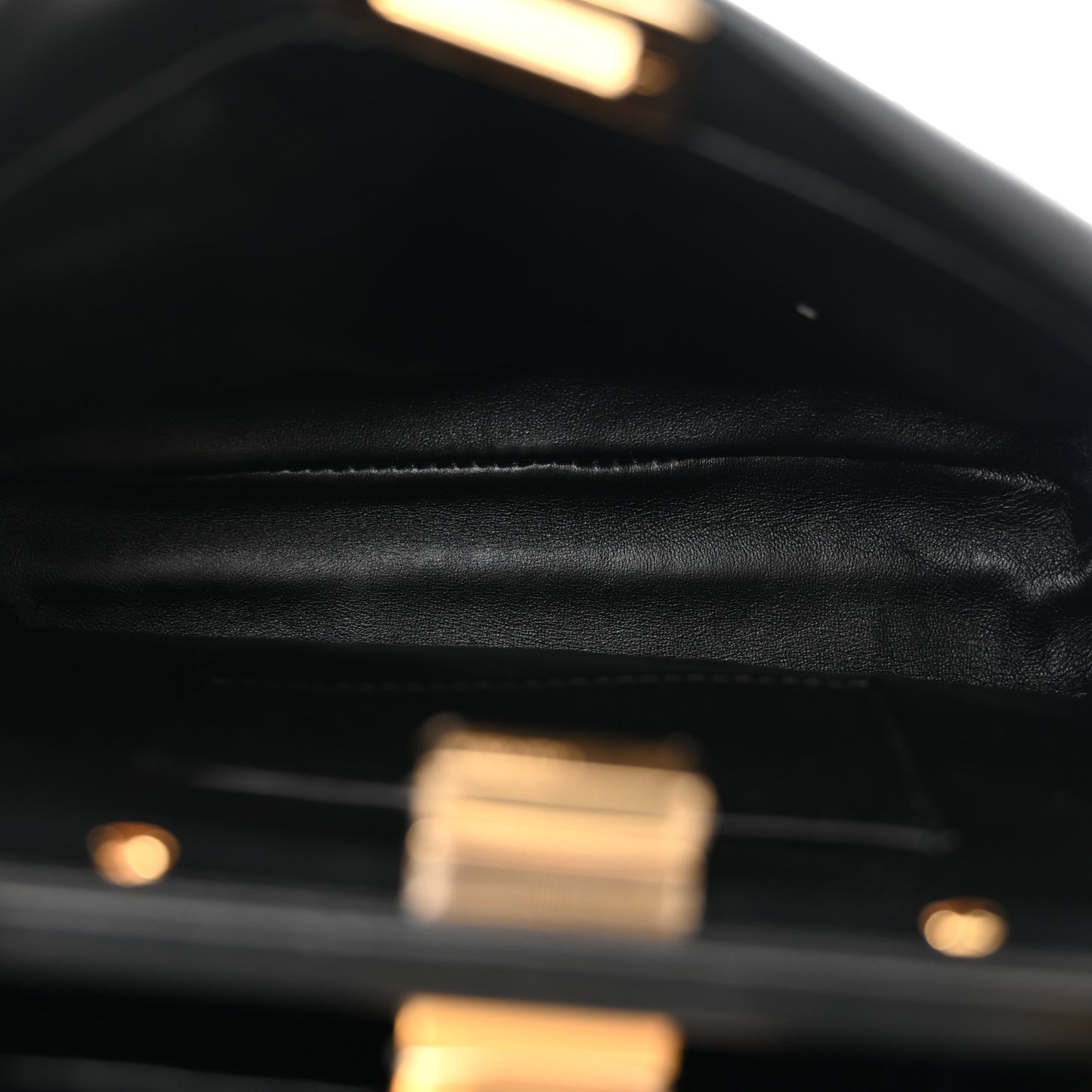 Shearling Nappa Macro FF 1974 Mini Peekaboo Iconic Satchel Tobacco Black