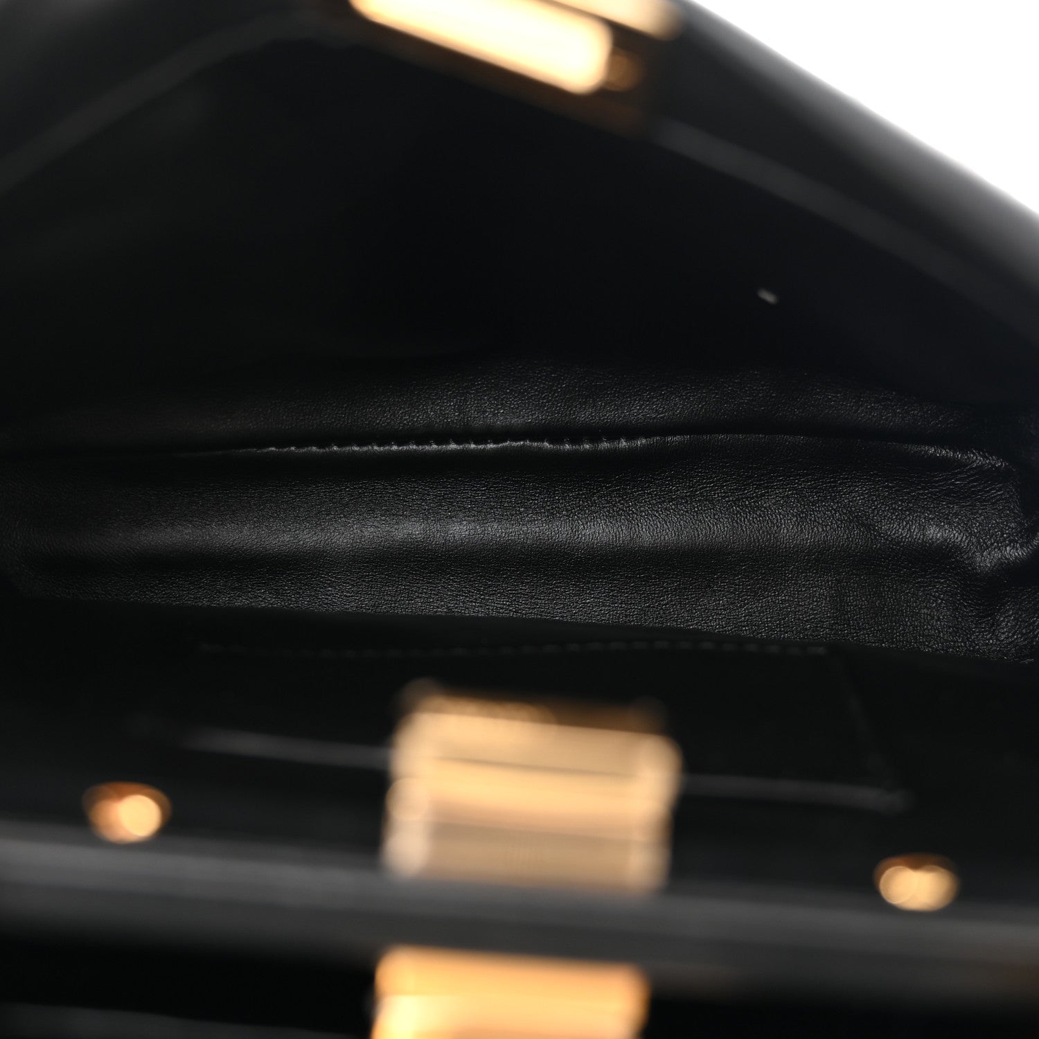 Fendi Shearling Nappa Macro FF 1974 Mini Peekaboo Iconic Satchel Tobacco Black 5 of 10