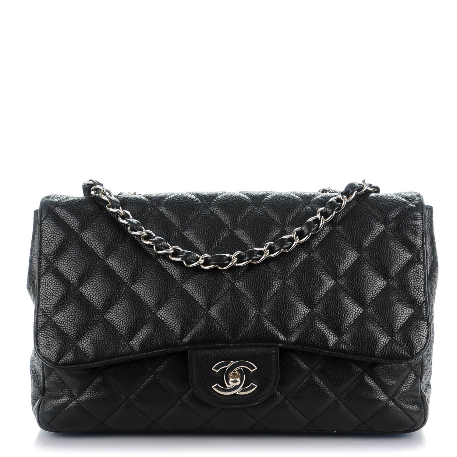 Chanel Caviar Quilted Jumbo Single Flap Black 1 of 9