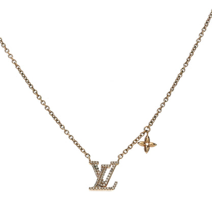 Louis Vuitton Metal Crystal LV Iconic Necklace Gold 1 of 6