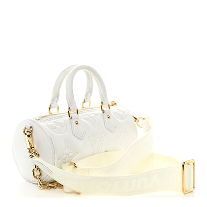 Louis Vuitton Calfskin Bubblegram Papillon BB Snow White 3 of 9