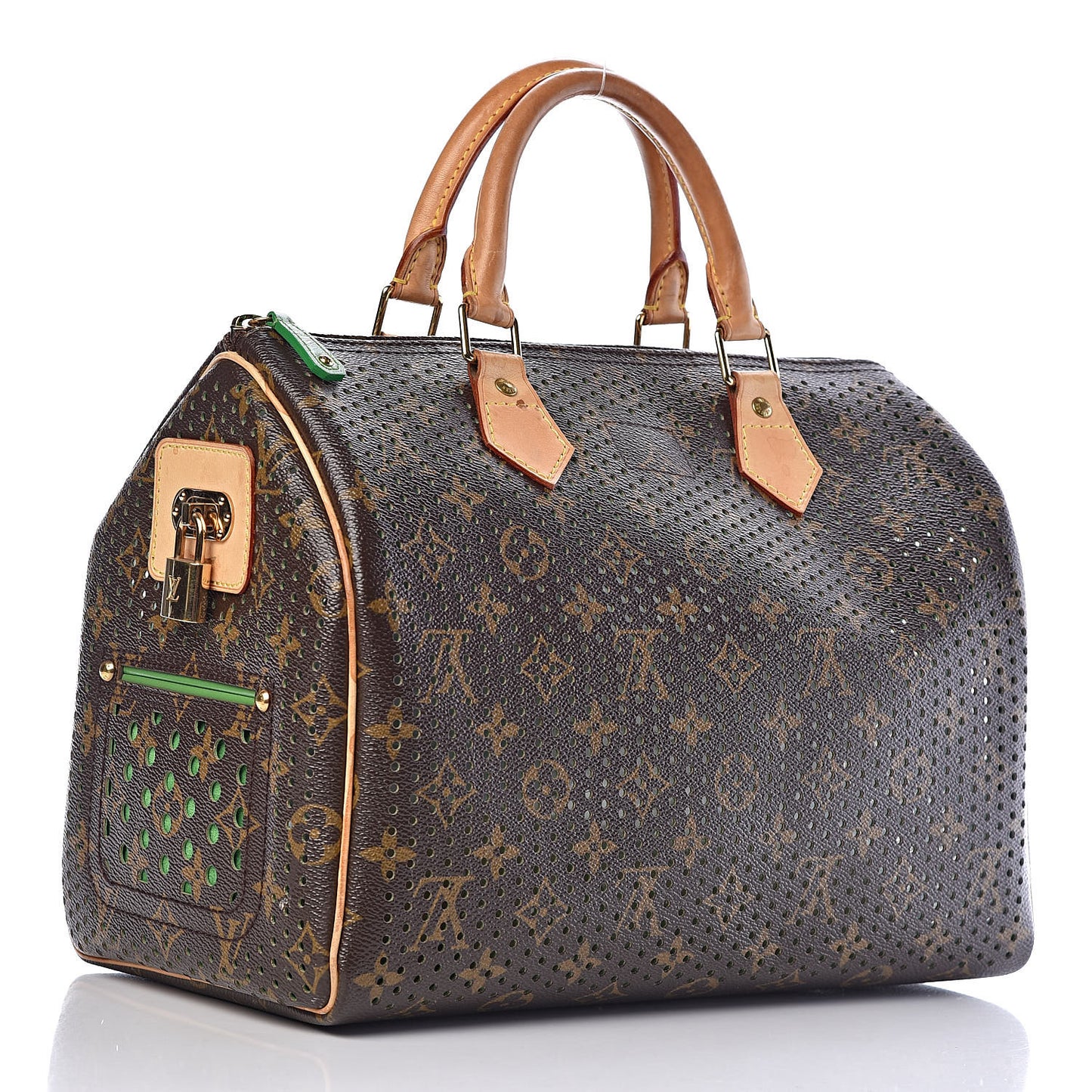 Monogram Perforated Speedy 30 Green