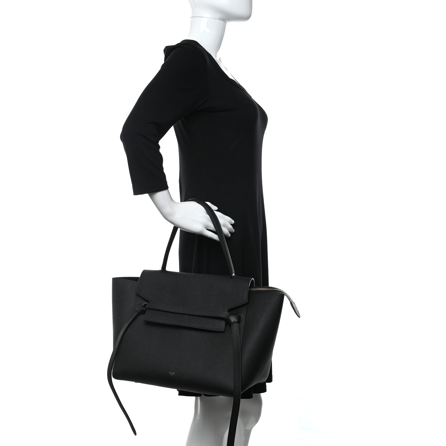 Celine Grained Calfskin Small Belt Bag Black 2 of 10