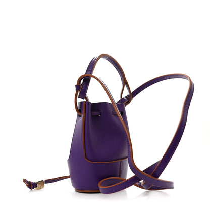 Loewe Calfskin Nano Balloon Bucket Bag Purple Cognac 3 of 10
