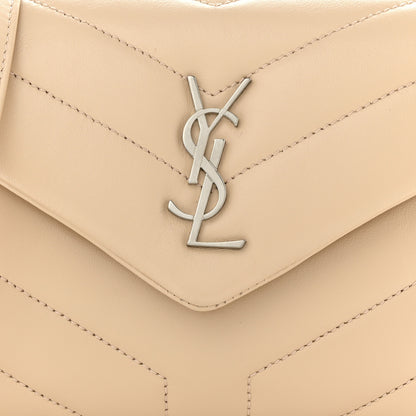 Saint Laurent Calfskin Y Quilted Monogram Toy Loulou Crossbody Bag Nude Powder 8 of 10