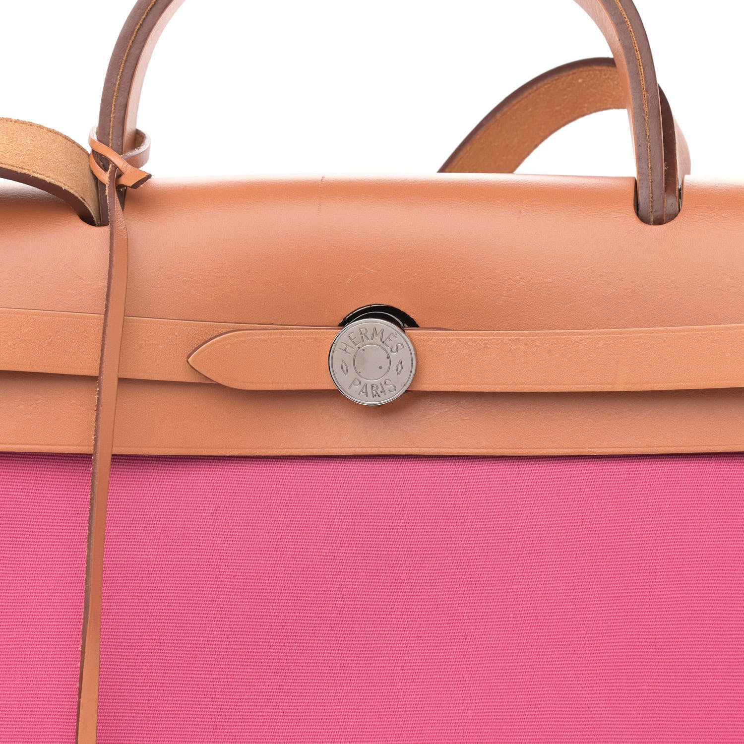 Hermes Vache Hunter Toile Herbag Zip 31 PM Rose Lipstick 8 of 12
