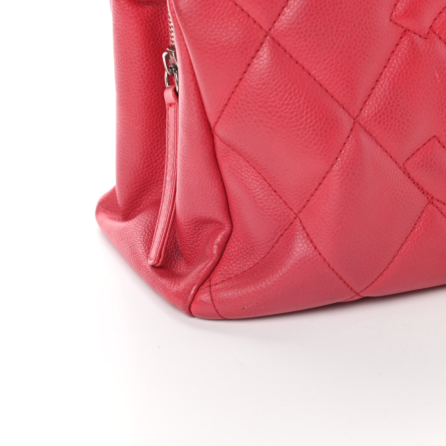 Chanel Soft Caviar Quilted CC Timeless Tote Fuchsia 18 of 19