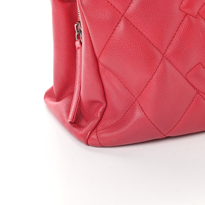 Chanel Soft Caviar Quilted CC Timeless Tote Fuchsia 18 of 19