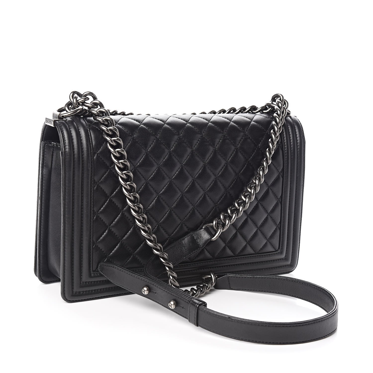 Chanel Lambskin Quilted New Medium Boy Flap Black 3 of 16