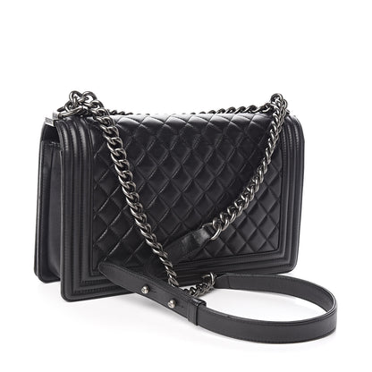 Chanel Lambskin Quilted New Medium Boy Flap Black 3 of 16