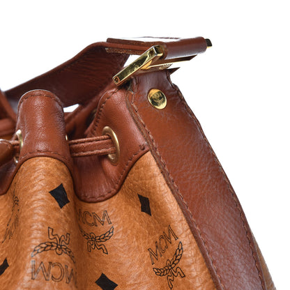 MCM Visetos Drawstring Bag Cognac 9 of 9