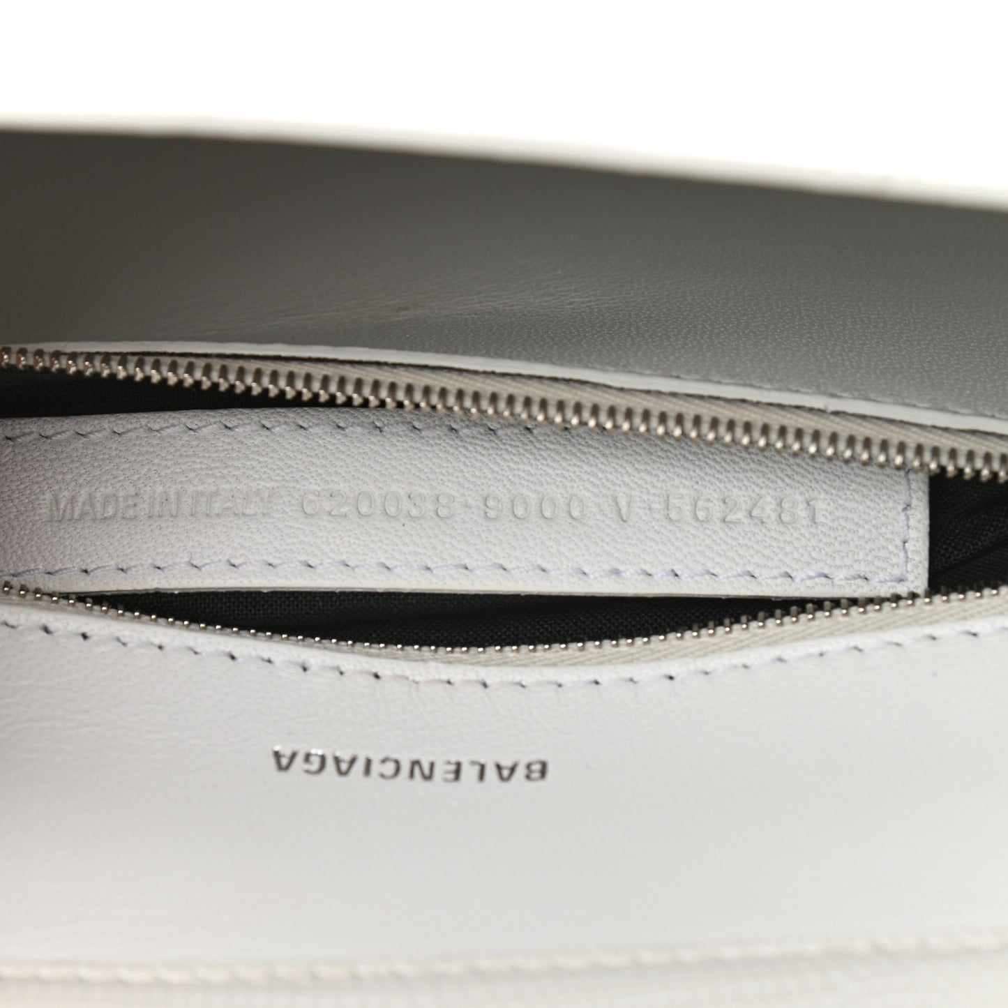 Patent Calfskin Lizard Embossed Medium Ghost Shoulder Bag Optic White